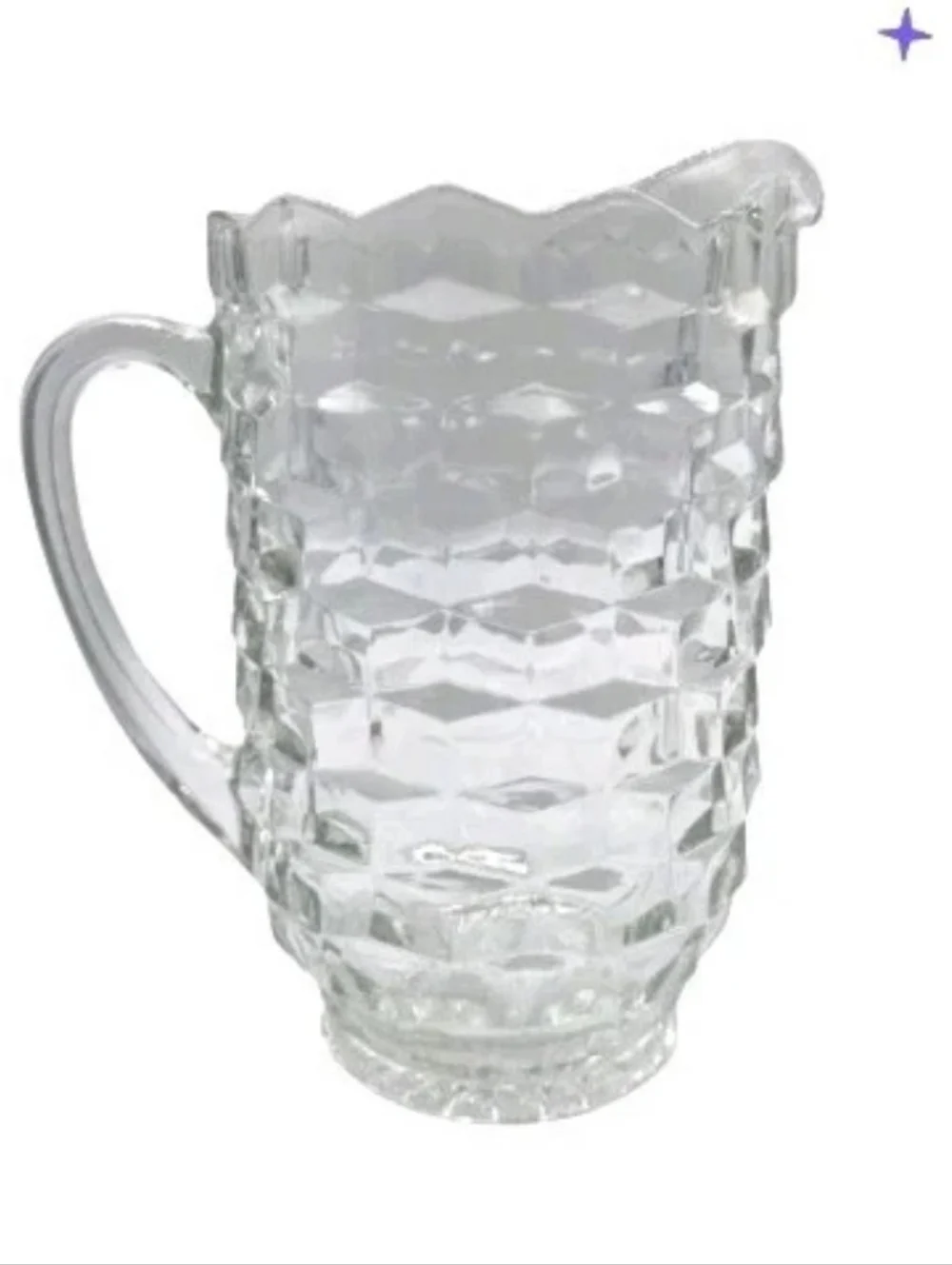 FOSTORIA AMERICAN CUBIST WHITEHALL COLONY GLASS 8.5